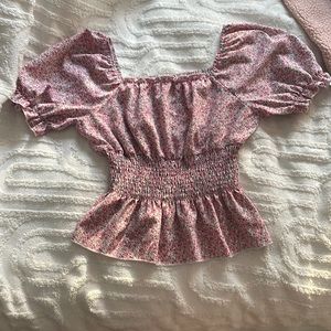 Floral pink blouse !!